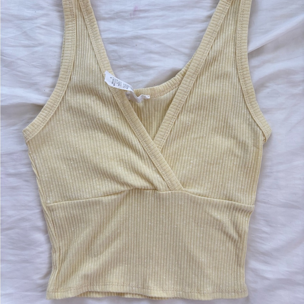 Caution To The Wind Cream Ribbed Tank Top